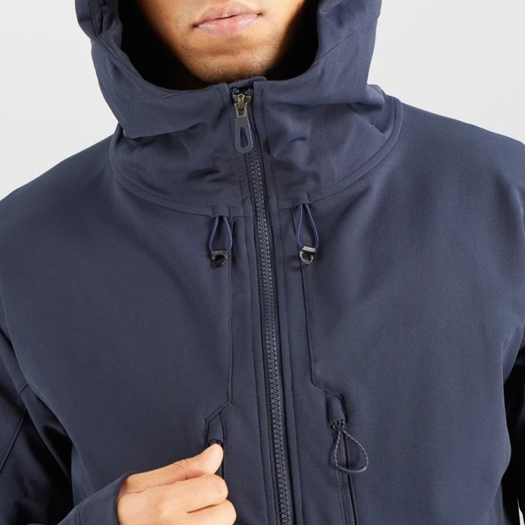 Pánské Bundy Salomon Outpeak Softshell Full Zip Tmavě Blankyt | CZ 79YIVMO